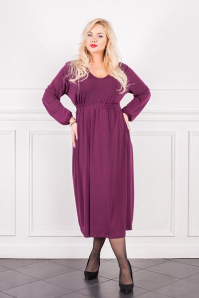 Picture of PLUS SIZE STRETCH DRESS WITH UNDER BUST CUT OFF